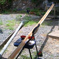 お盆恒例の流しそうめん