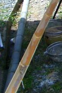 お盆恒例の流しそうめん