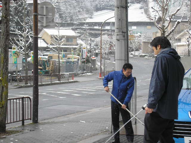 京都も雪景色